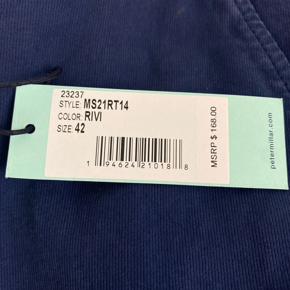 NWT Peter Collection Wayfare‎ Shorts Riviera Blue Cotton Blend Size 42 $168 - Picture 3 of 10